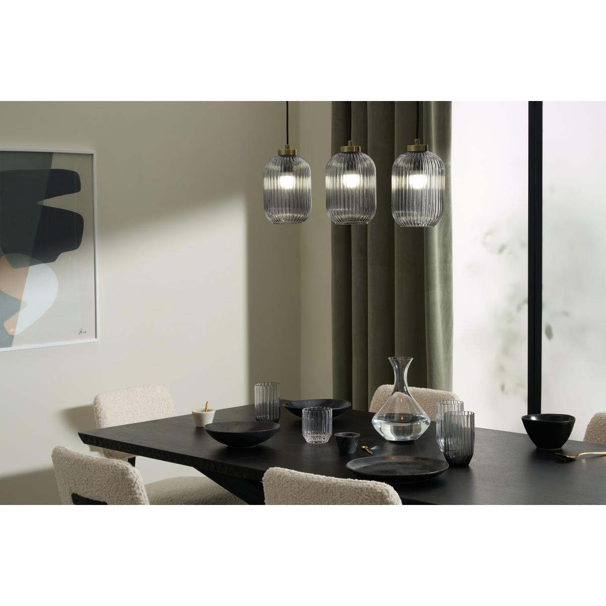 Briz Diner Pendant Light, Grey Glass – image 3