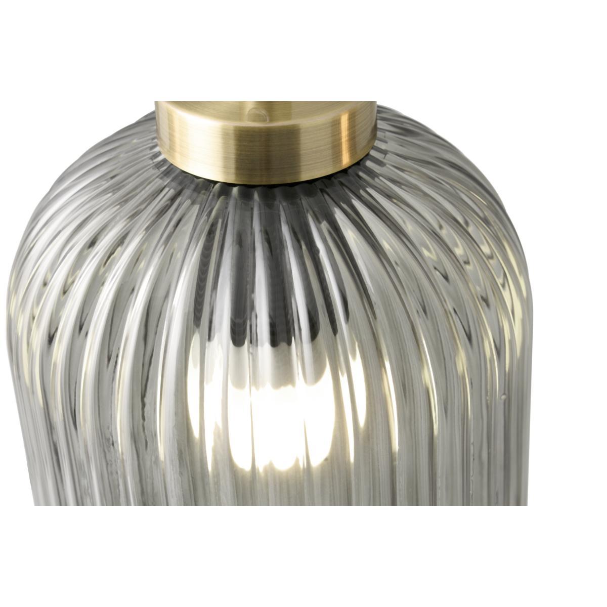 Briz Diner Pendant Light, Grey Glass – image 5