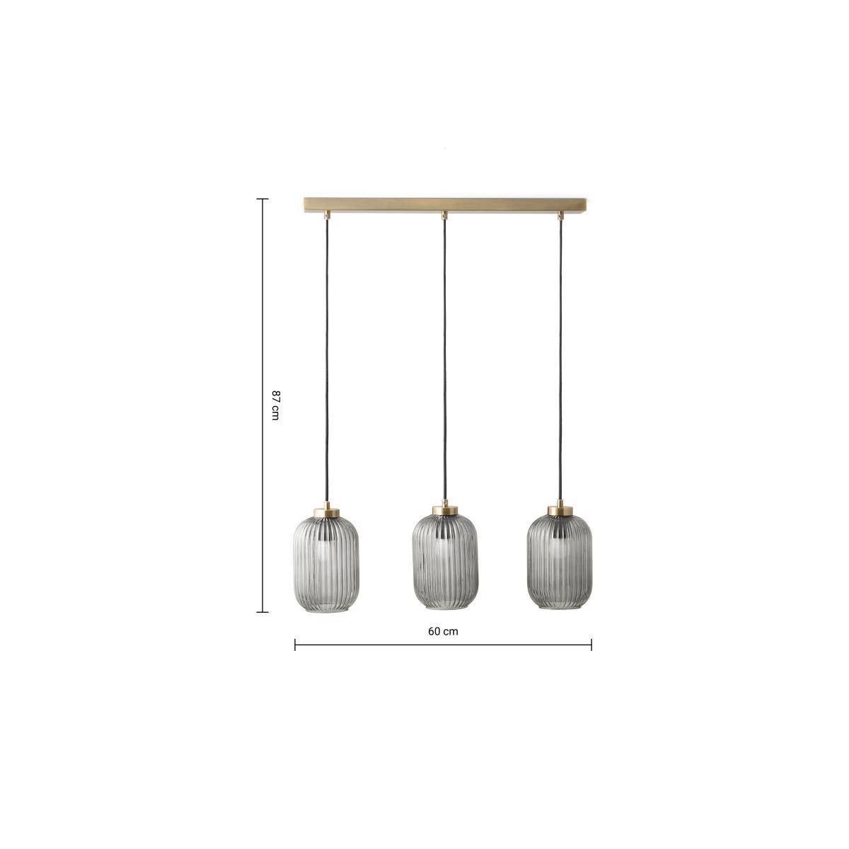 Briz Diner Pendant Light, Grey Glass – image 8