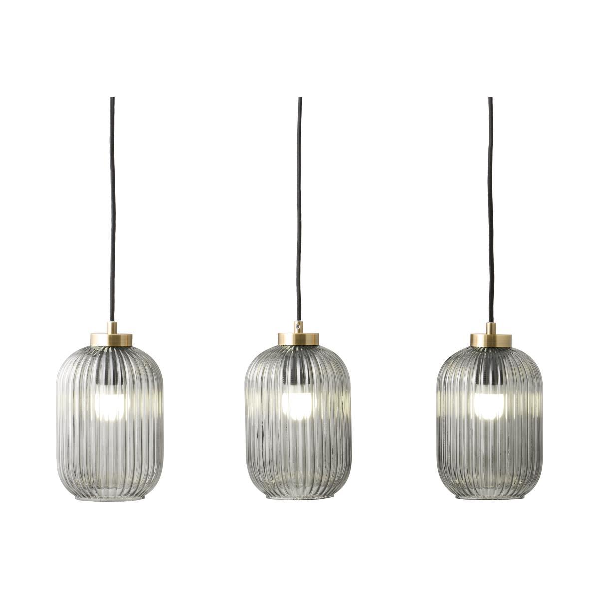 Briz Diner Pendant Light, Grey Glass – image 1