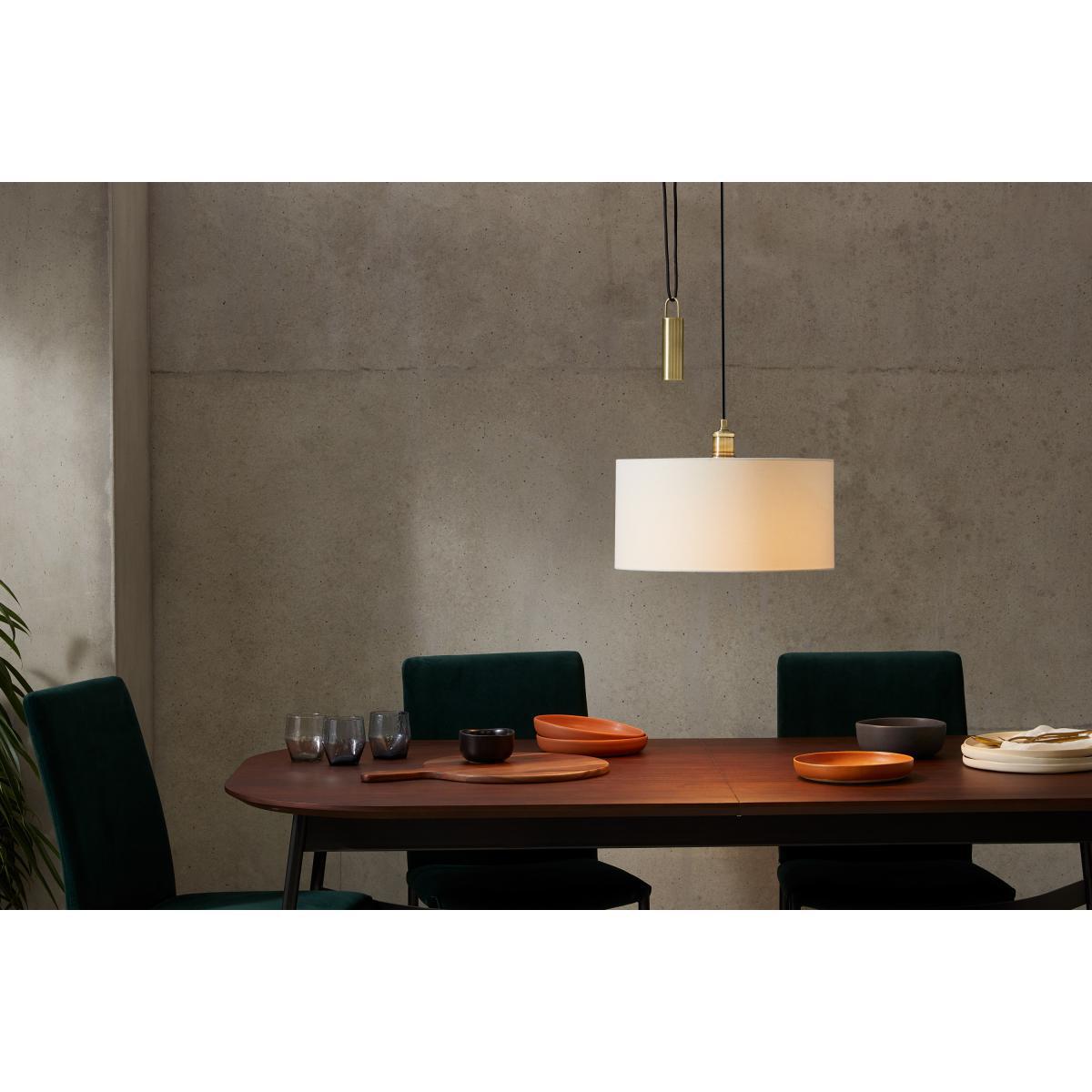 Teo Pendant Lamp, Antique Brass & White – image 3