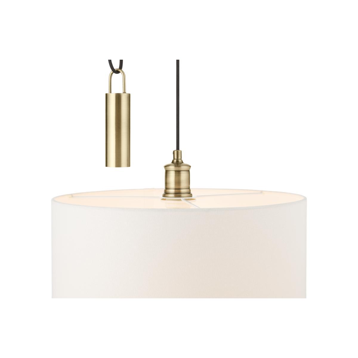 Teo Pendant Lamp, Antique Brass & White – image 5