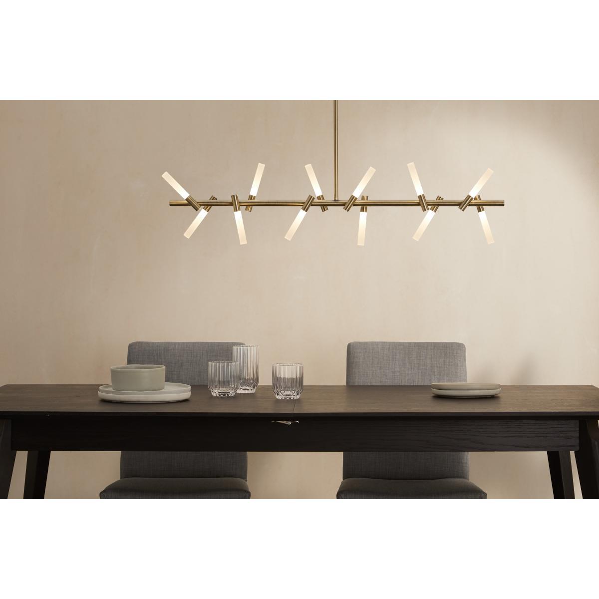 Wanda LED Diner Pendant Lamp, Antique Brass – image 3