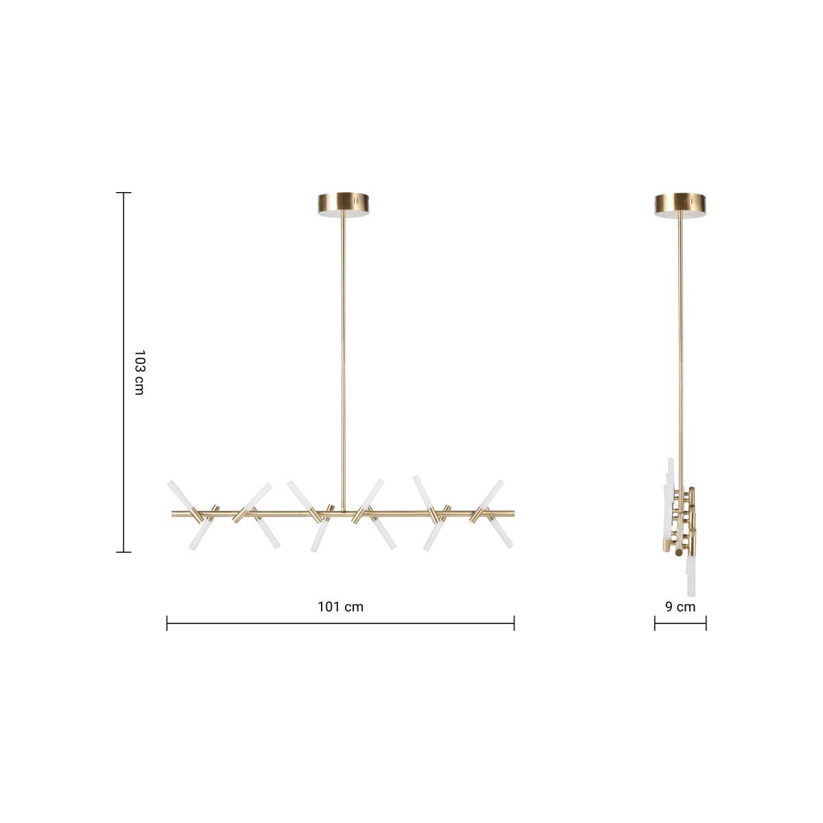 Wanda LED Diner Pendant Lamp, Antique Brass – image 8