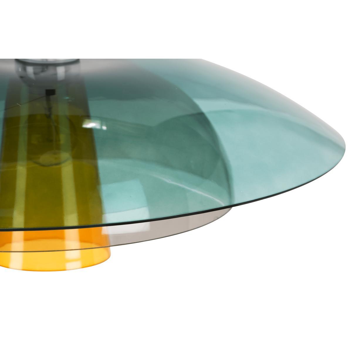 Lab Ceiling Pendant, Teal, Deep Grey and Mustard – image 5