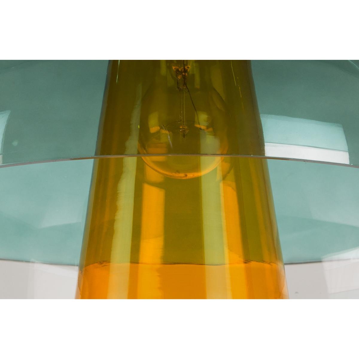 Lab Ceiling Pendant, Teal, Deep Grey and Mustard – image 8