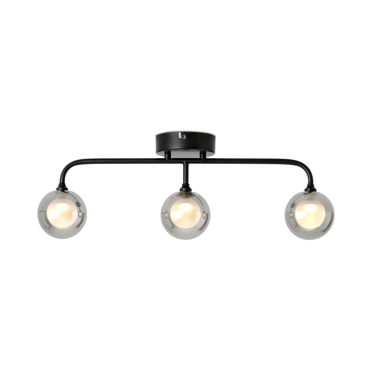 Masako LED 3 Light Bar Ceiling Lamp, Smoked & Opal Glass – image 2