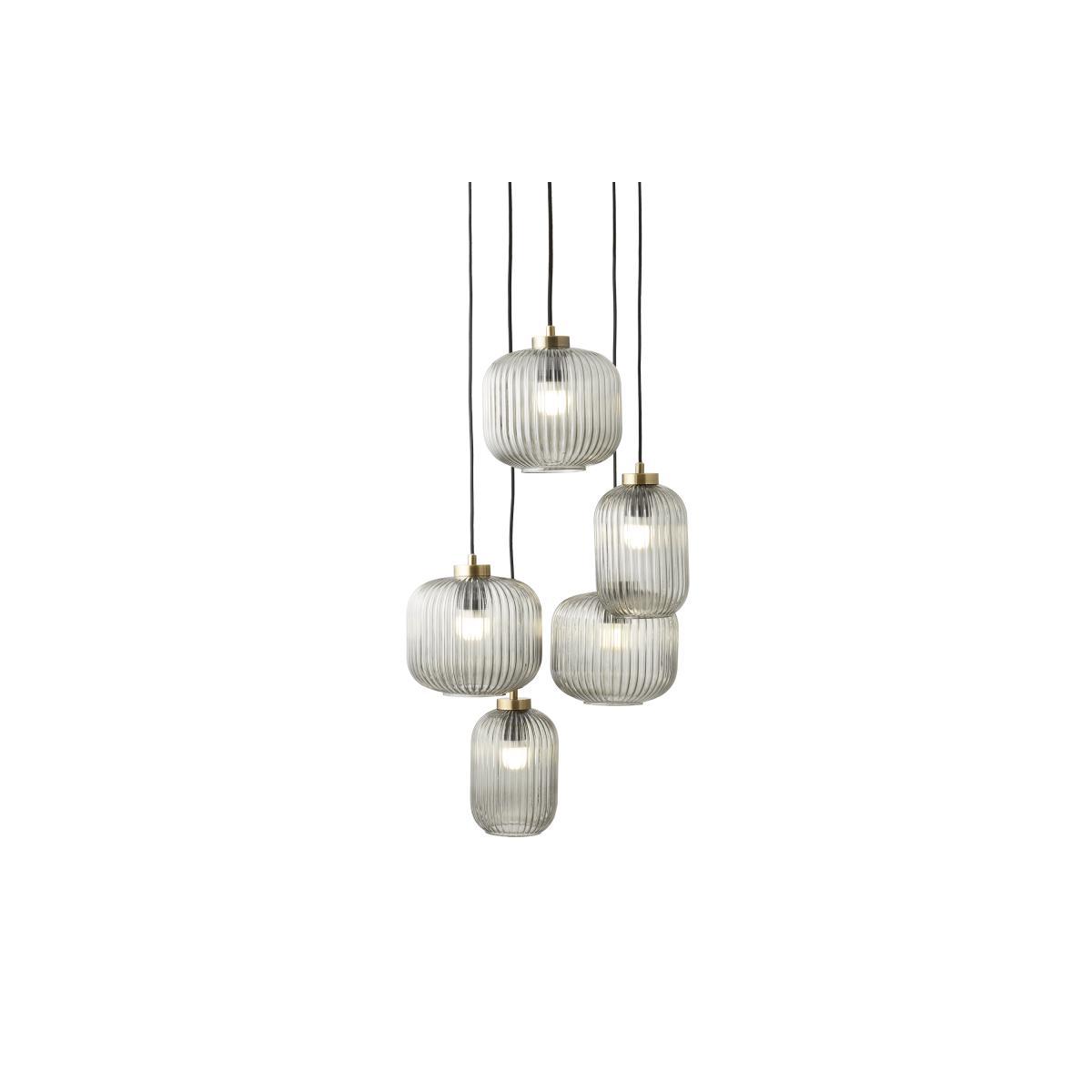 Briz 5 Light Cluster, Grey Glass – image 2
