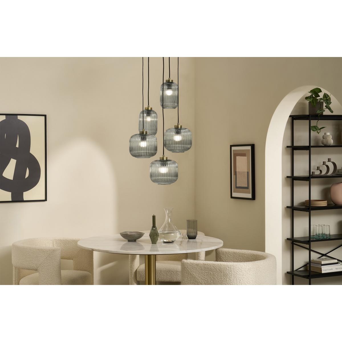 Briz 5 Light Cluster, Grey Glass – image 3