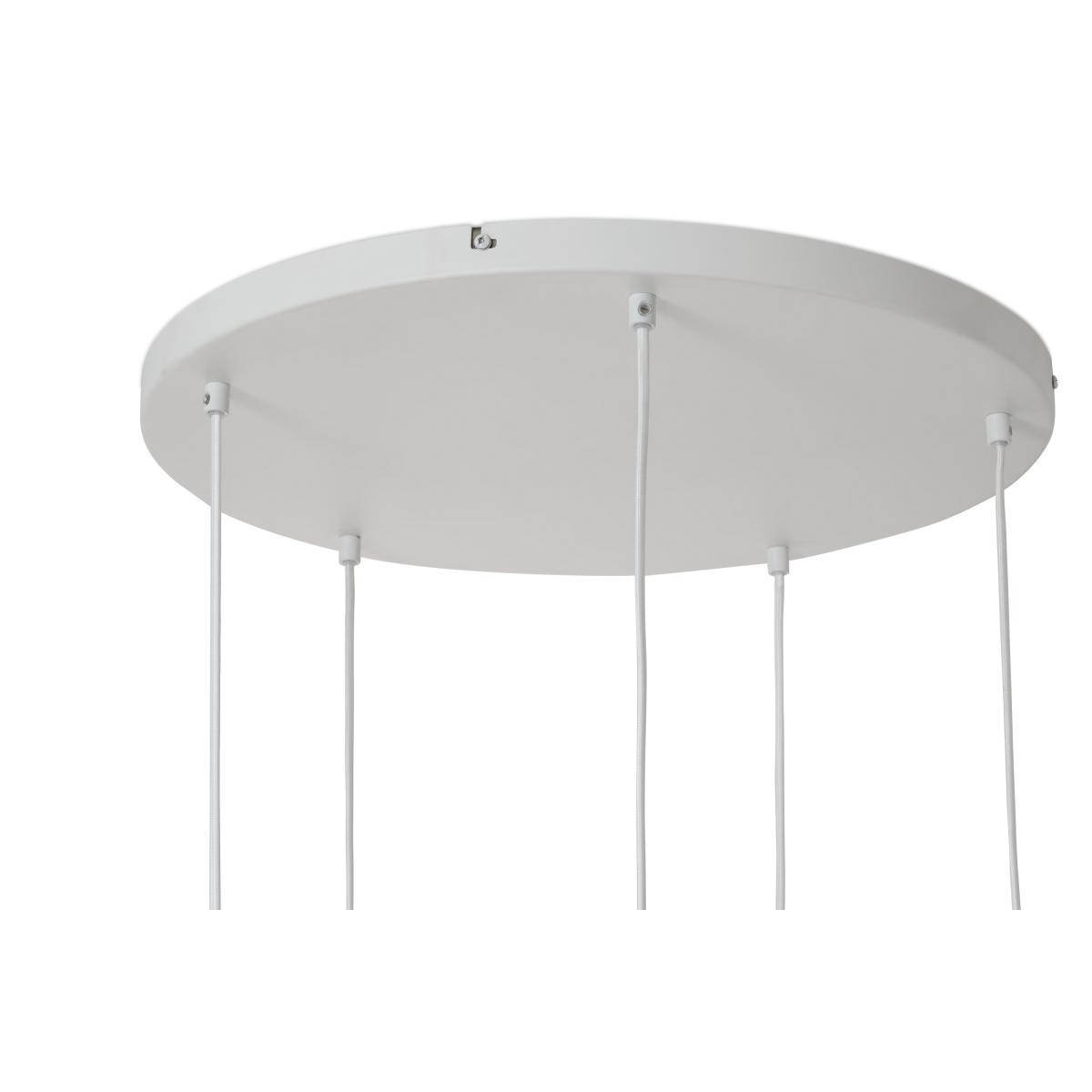 Adrianne 5 Cluster Pendant Light, Green Glass & Brass – image 6