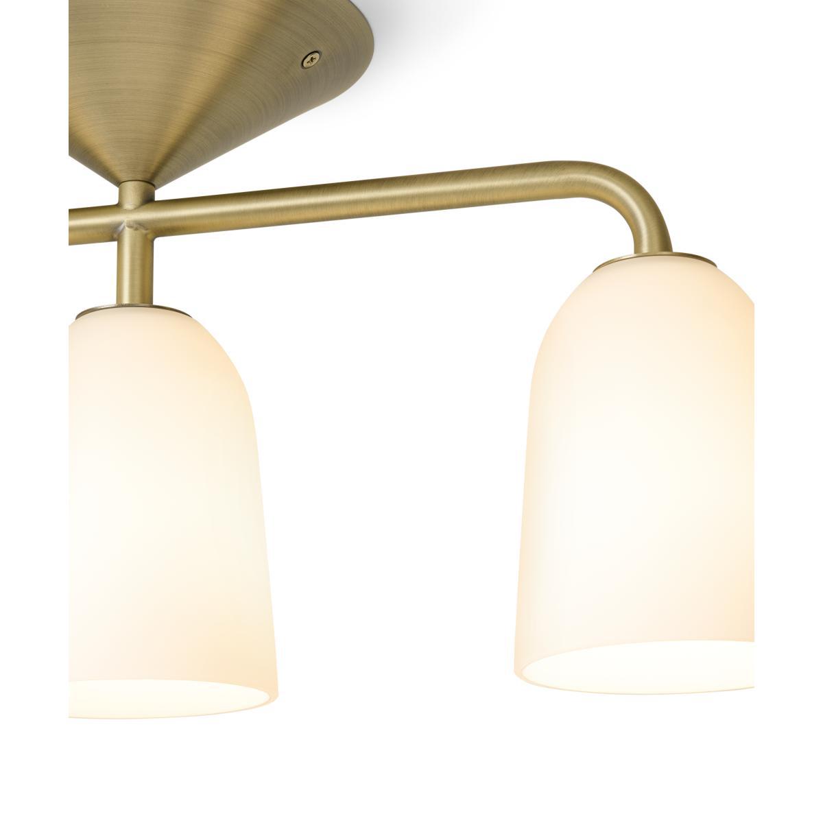 Lori Flush Ceiling Spotlight, Frosted Glass & Brass – image 5