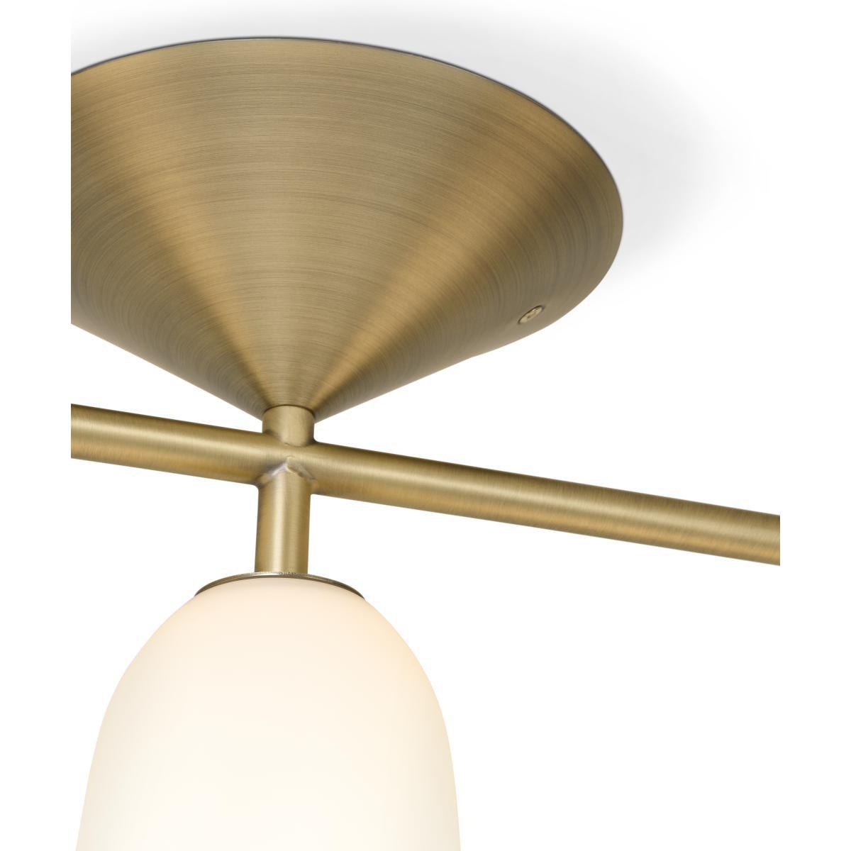 Lori Flush Ceiling Spotlight, Frosted Glass & Brass – image 6