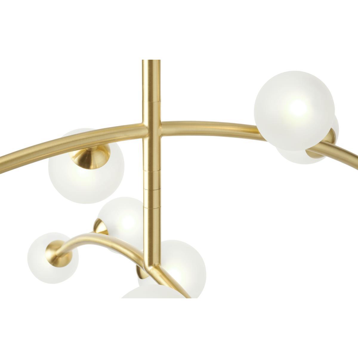 Fabia 12-Light Chandelier Pendant Lamp, Brass & Opal – image 6