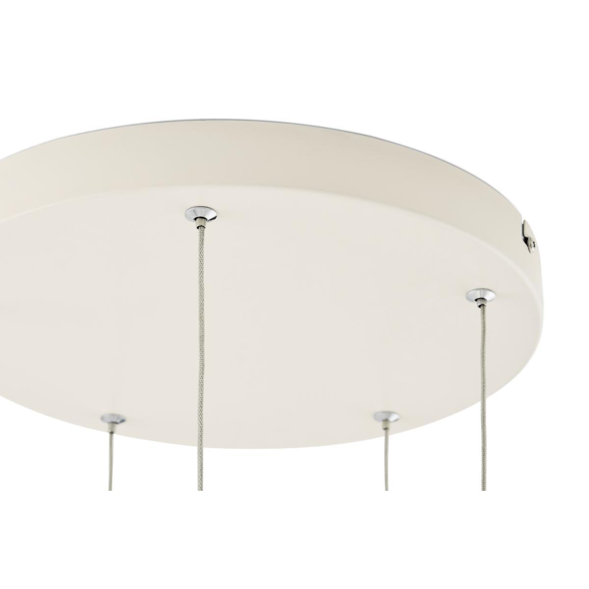 Masako LED Chandelier Pendant Light, Ivory & Clear Glass – image 7