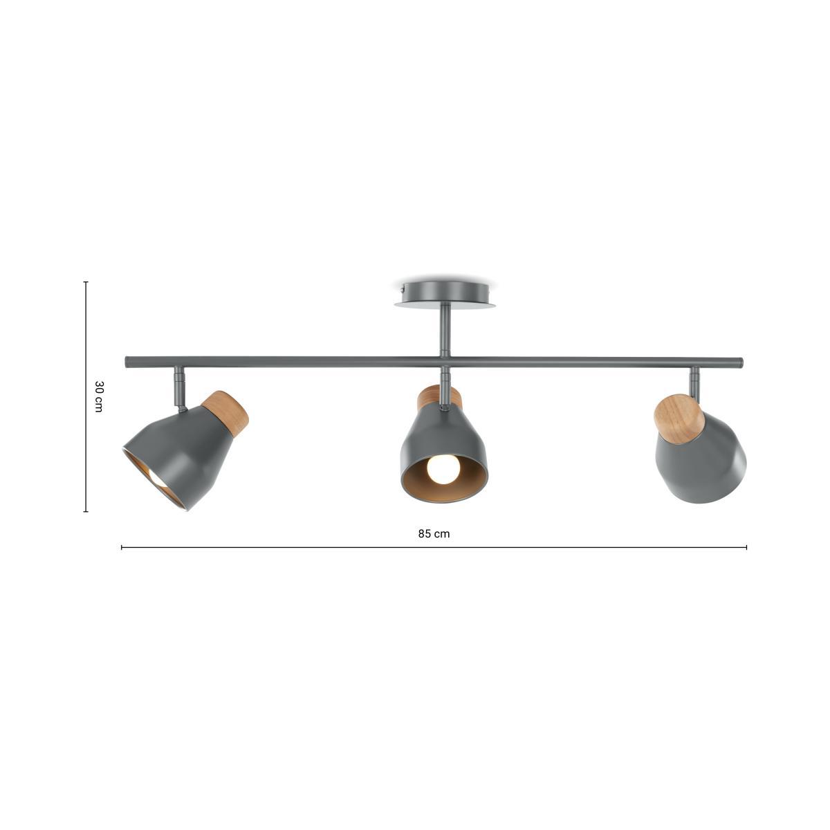 Albert Ceiling Spotlight Bar, Charcoal Grey – image 9