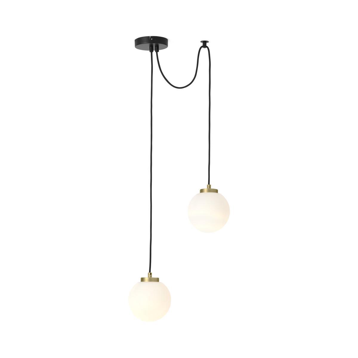 Nyro Pendant Lamp, Black & Antique Brass – image 2