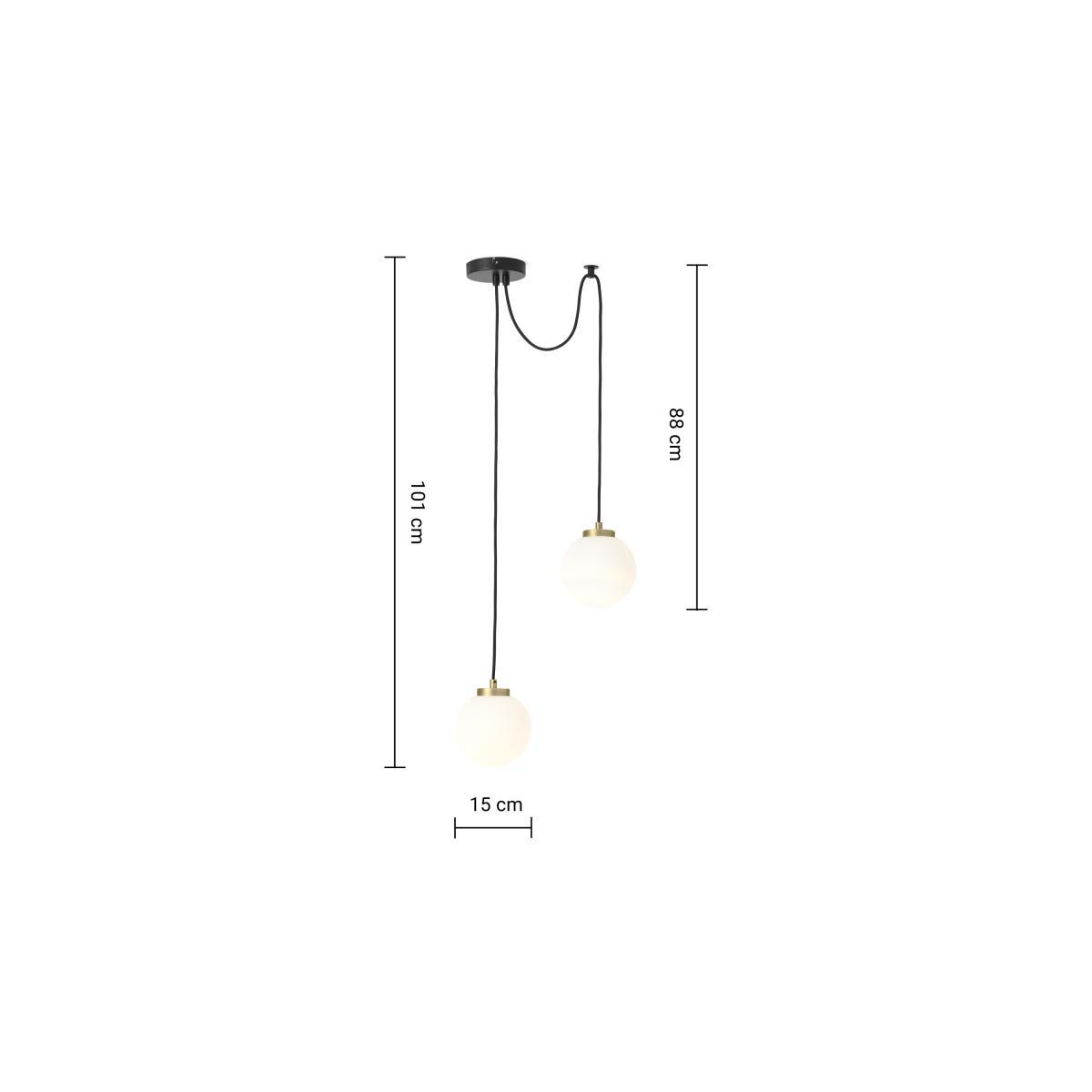 Nyro Pendant Lamp, Black & Antique Brass – image 8