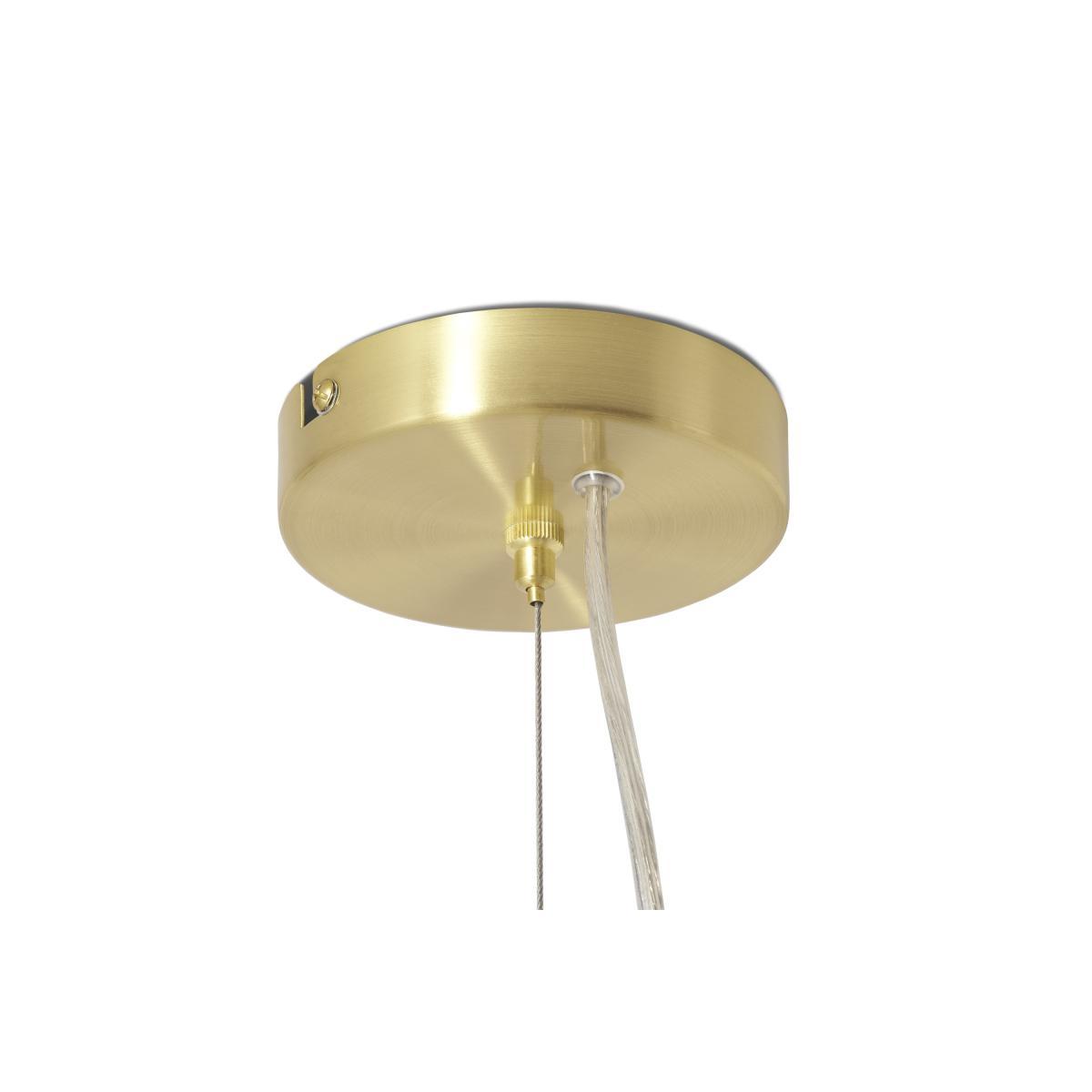 Globe Chandelier Pendant, Brass & Opal – image 6