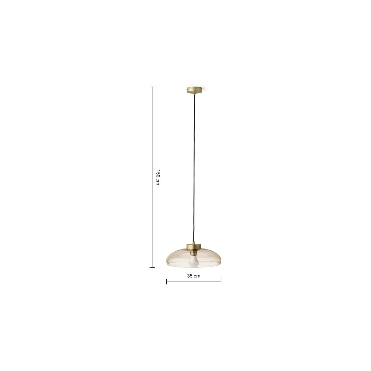 Avril Ceiling Light, Champagne Glass & Brushed Brass – image 12