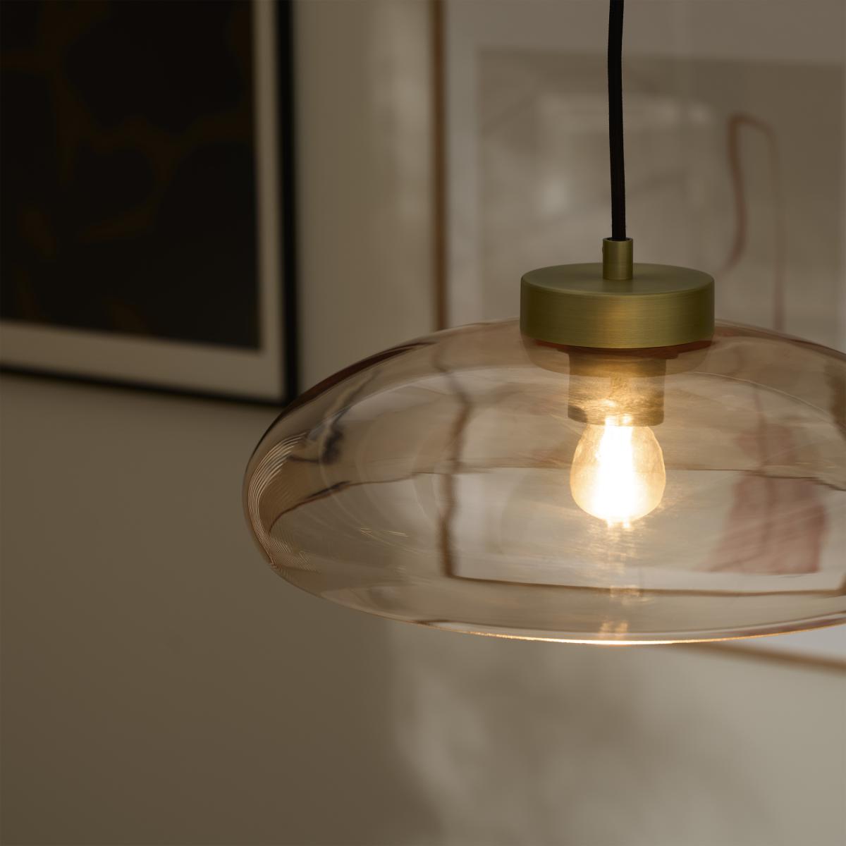 Avril Ceiling Light, Champagne Glass & Brushed Brass – image 9