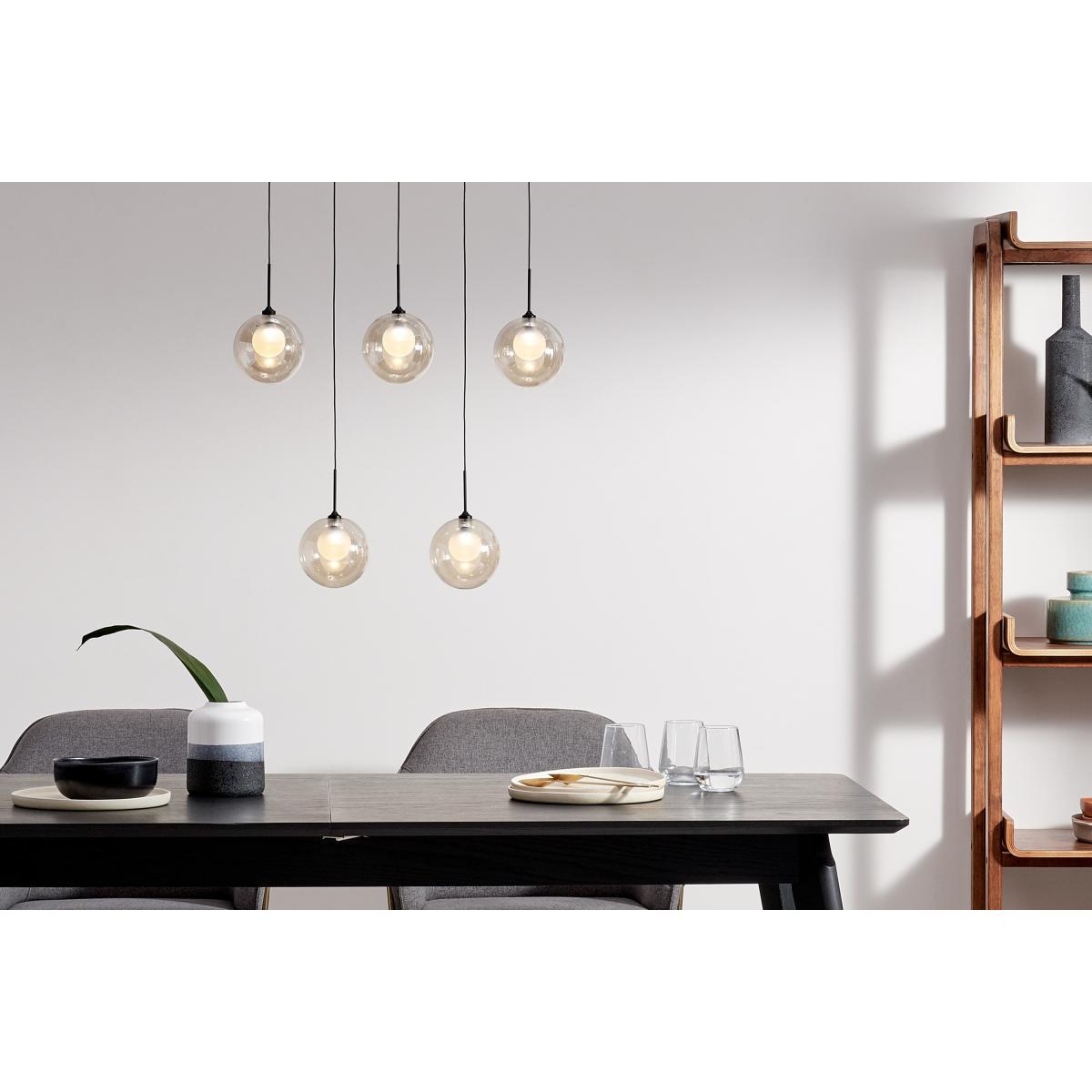 Masako LED Glass Diner Pendant, Champagne & Opal Glass – image 3