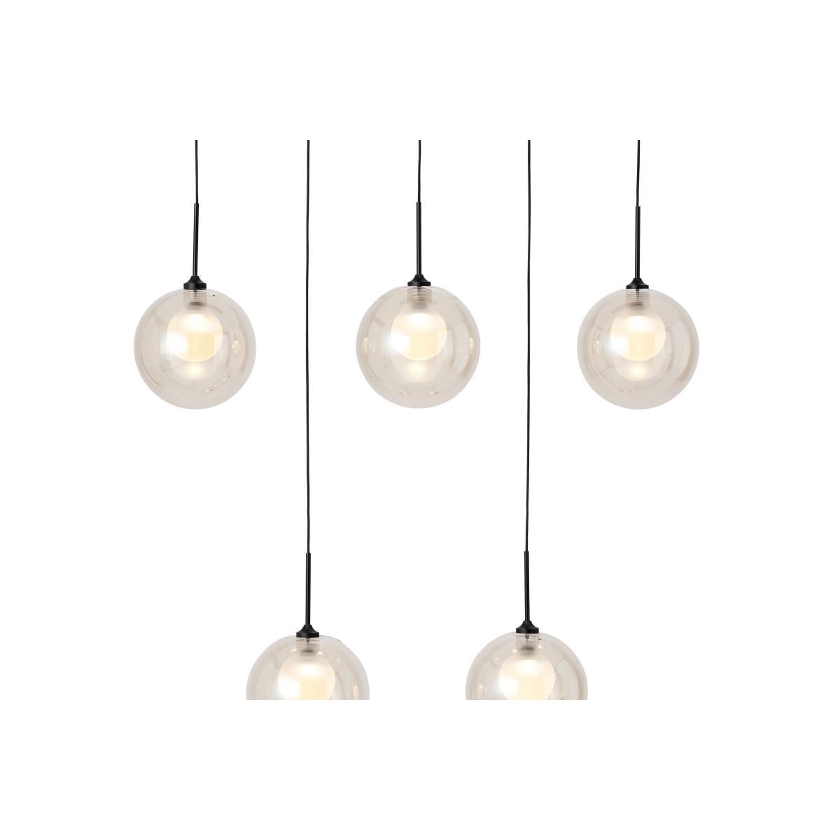Masako LED Glass Diner Pendant, Champagne & Opal Glass – image 4