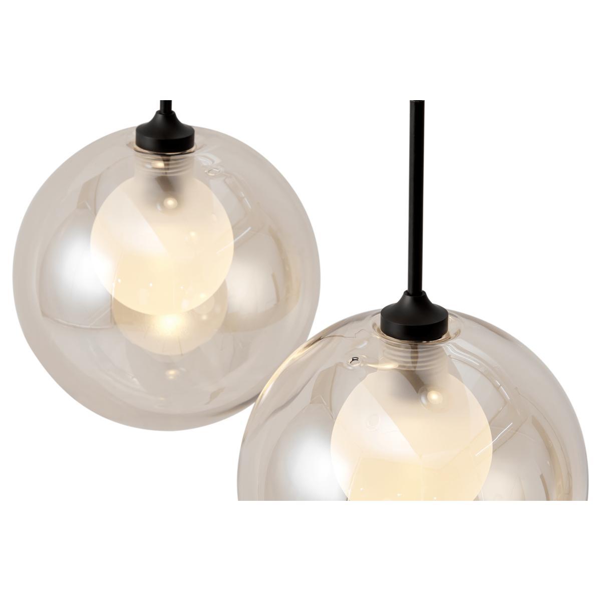 Masako LED Glass Diner Pendant, Champagne & Opal Glass – image 6