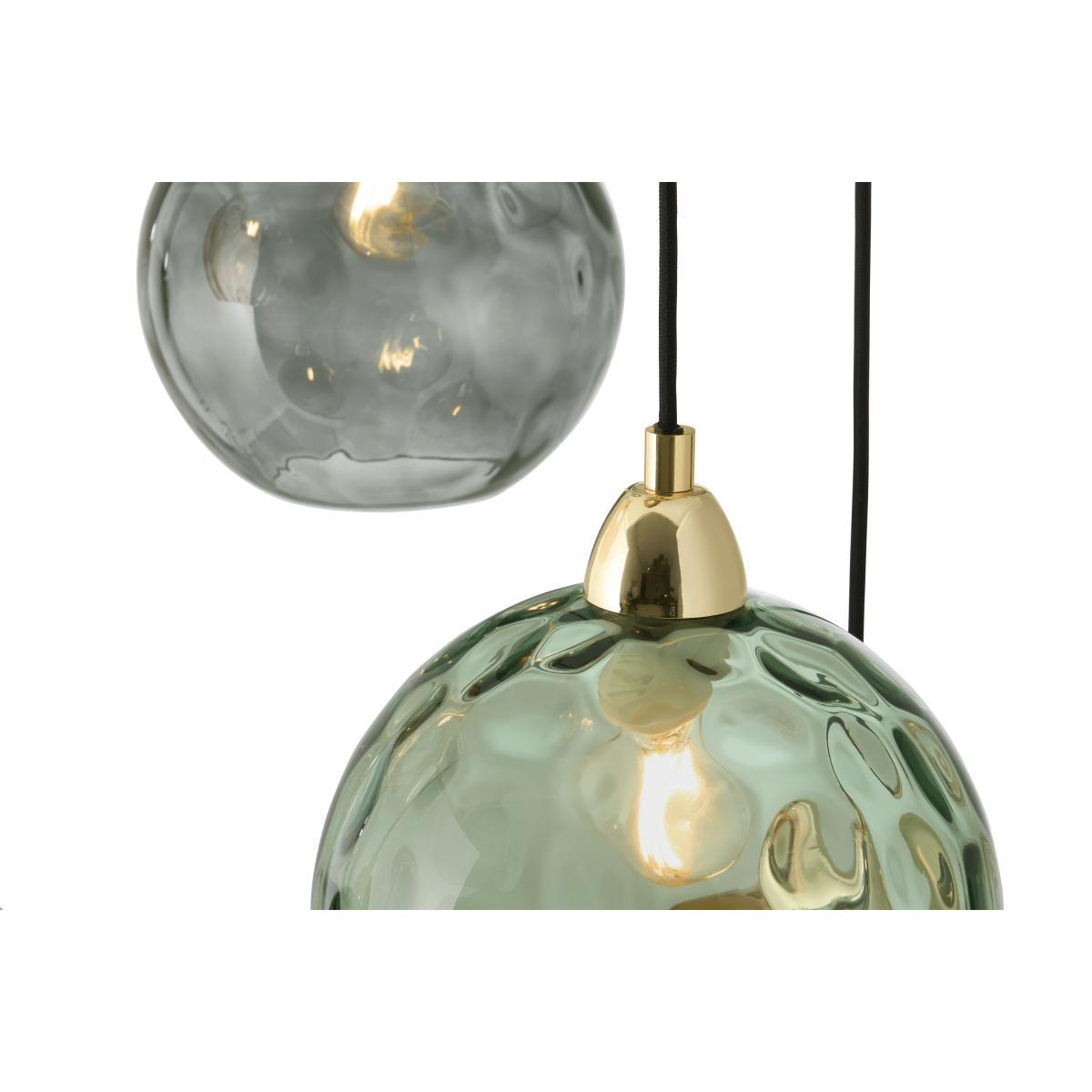 Ilaria Cluster Pendant Light, Extra Large, Green, Red & Brass – image 5