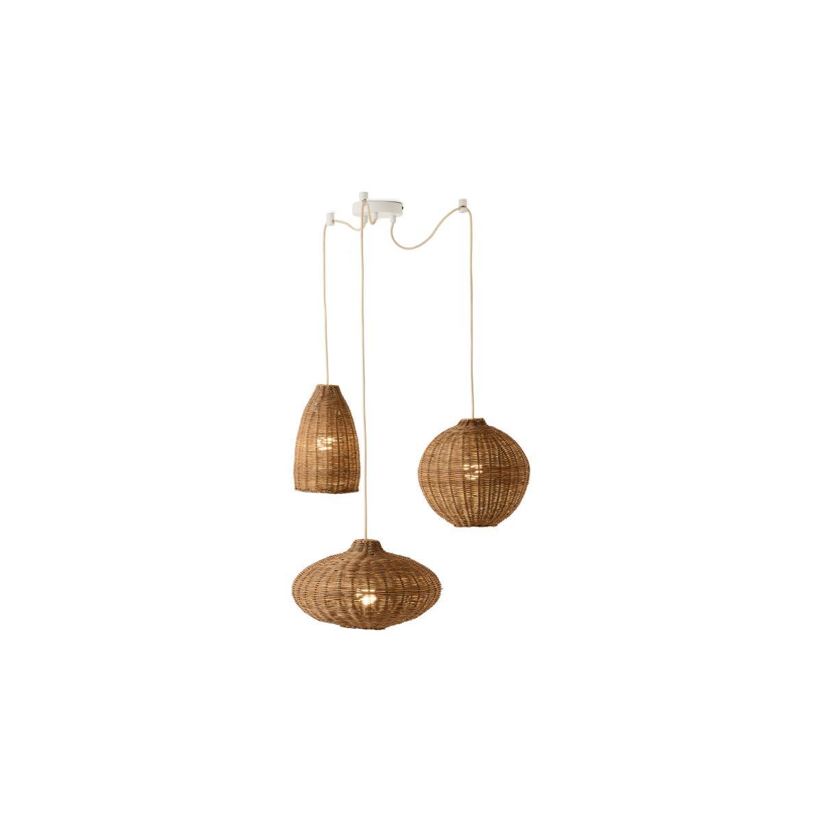 Georgia Cluster Ceiling Light, Natural Rattan – image 2