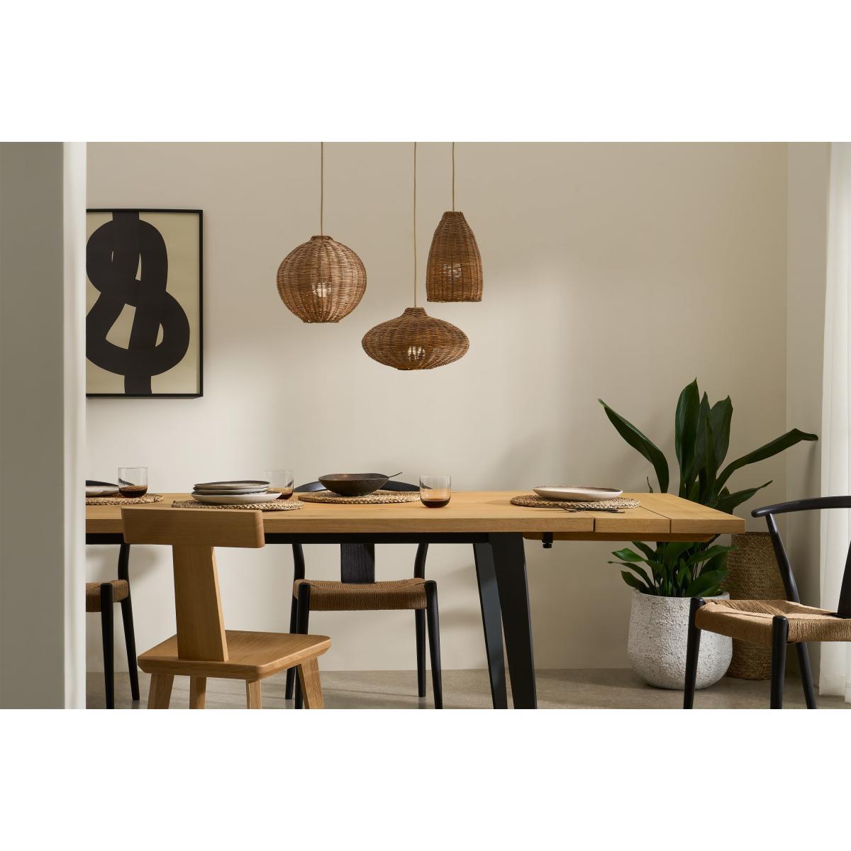 Georgia Cluster Ceiling Light, Natural Rattan – image 3
