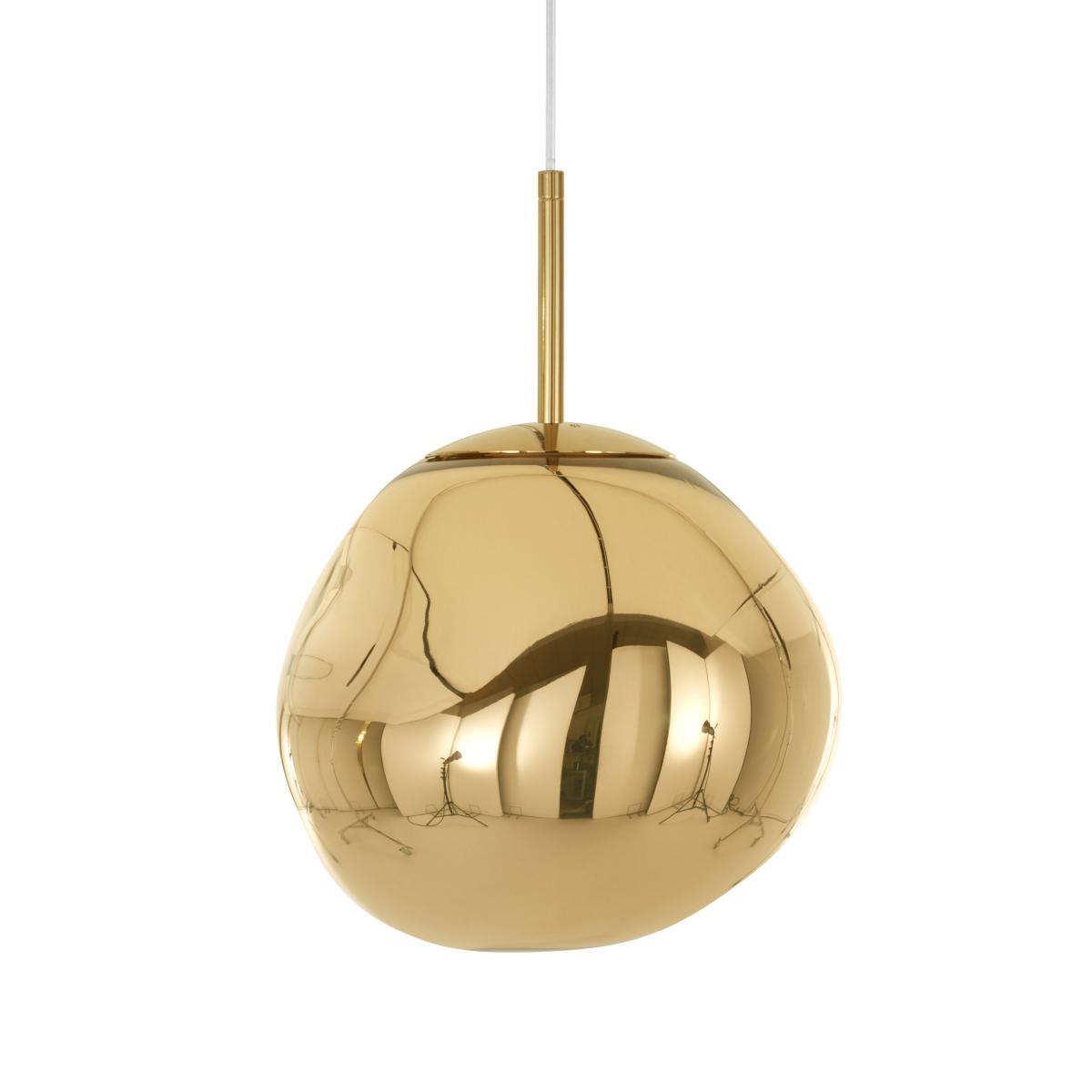 Melt Mini Pendant - Ø 27 cm by Tom Dixon Yellow/Gold/Metal – image 2