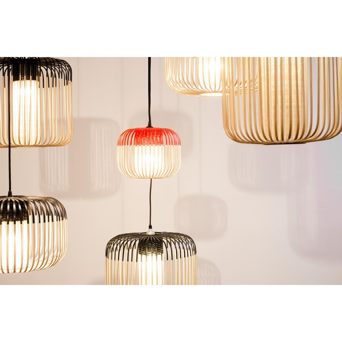 Bamboo Light M Pendant - H 40 x Ø 45 cm by Forestier Black/Natural wood – image 4