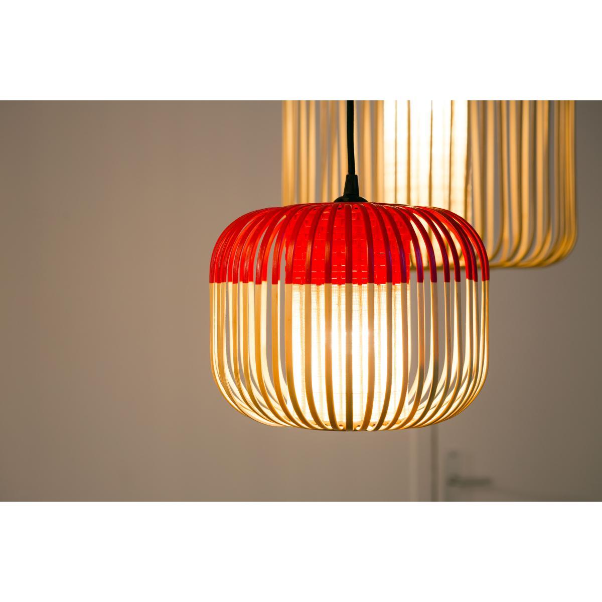 Bamboo Light M Pendant - H 40 x Ø 45 cm by Forestier Black/Natural wood – image 6
