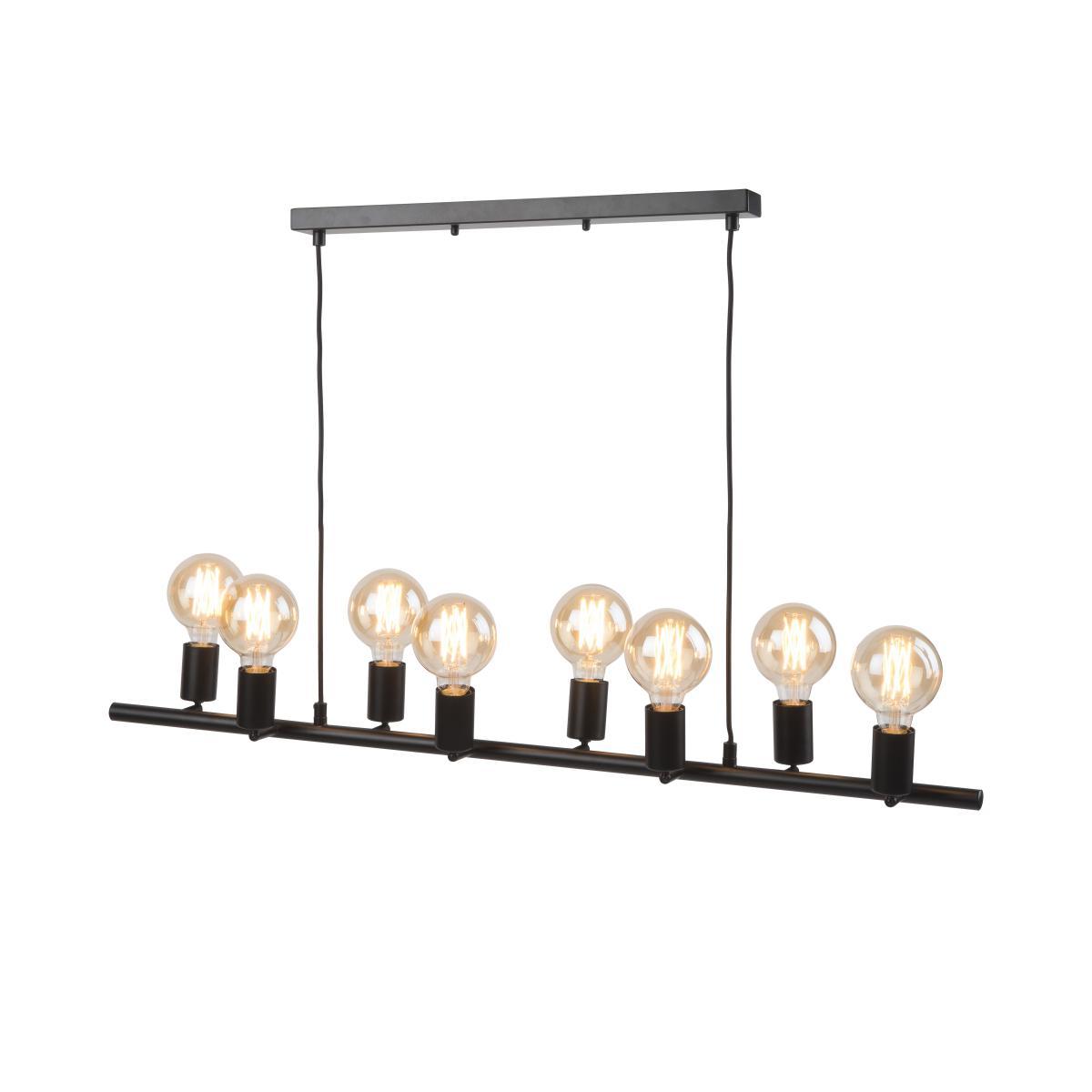 Miami Pendant - / 8 adjustable sockets - L 105 cm by It's about Romi Black – image 3