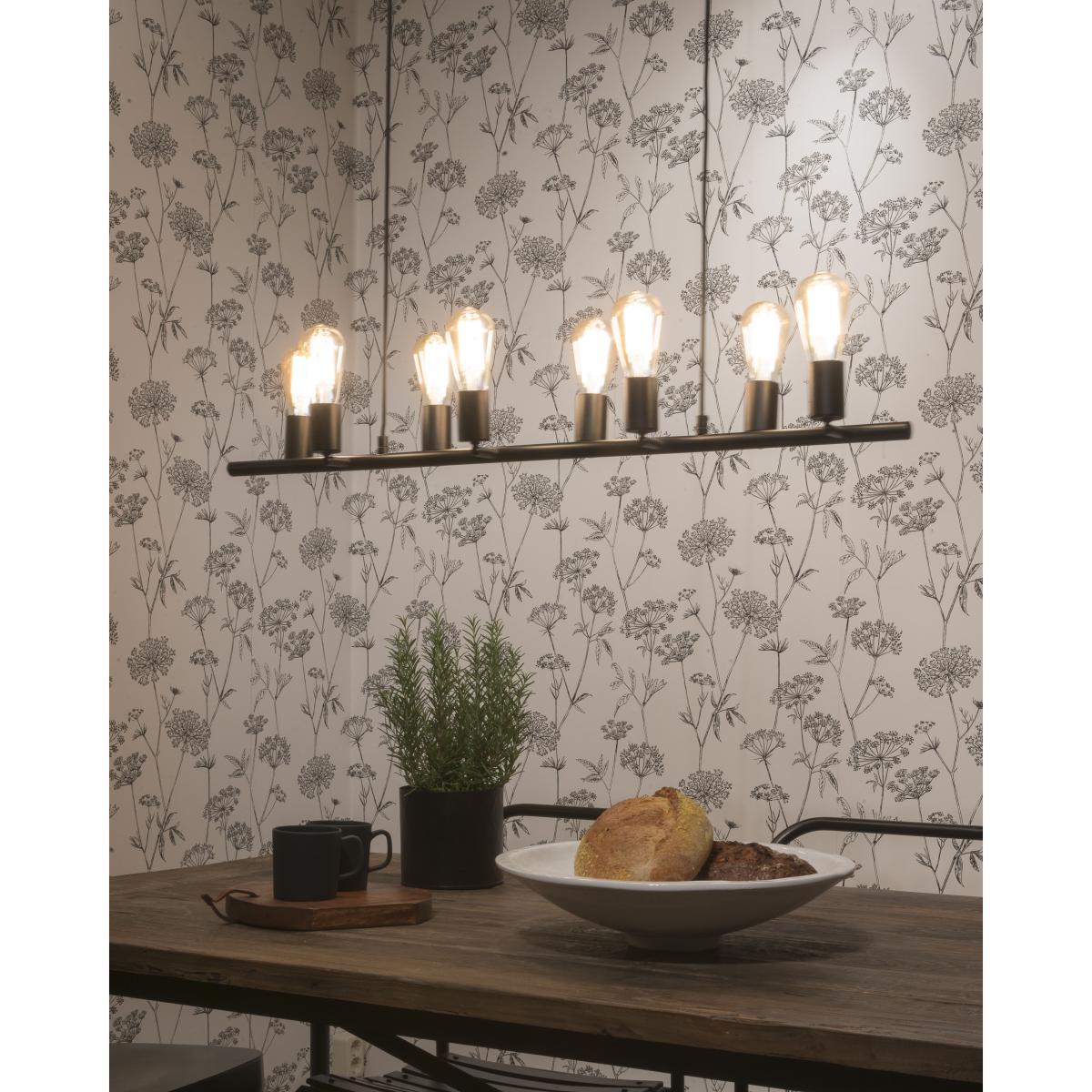 Miami Pendant - / 8 adjustable sockets - L 105 cm by It's about Romi Black – image 4