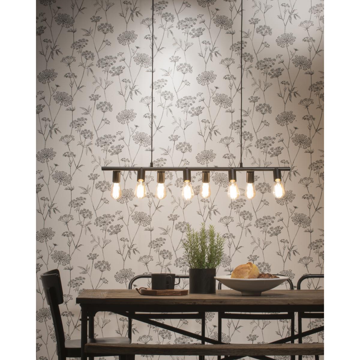 Miami Pendant - / 8 adjustable sockets - L 105 cm by It's about Romi Black – image 5