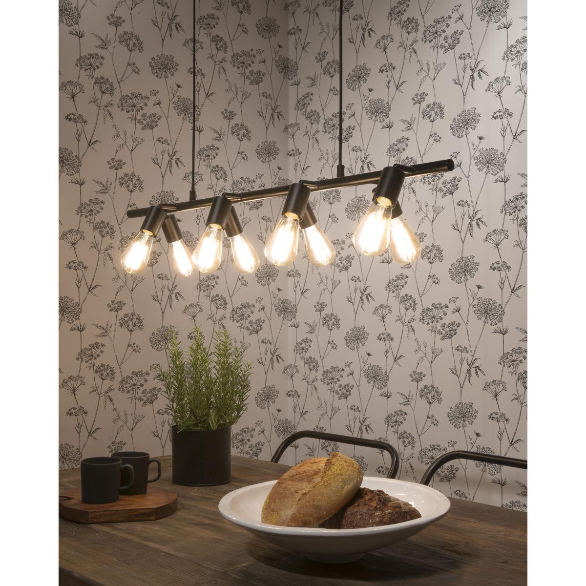 Miami Pendant - / 8 adjustable sockets - L 105 cm by It's about Romi Black – image 7