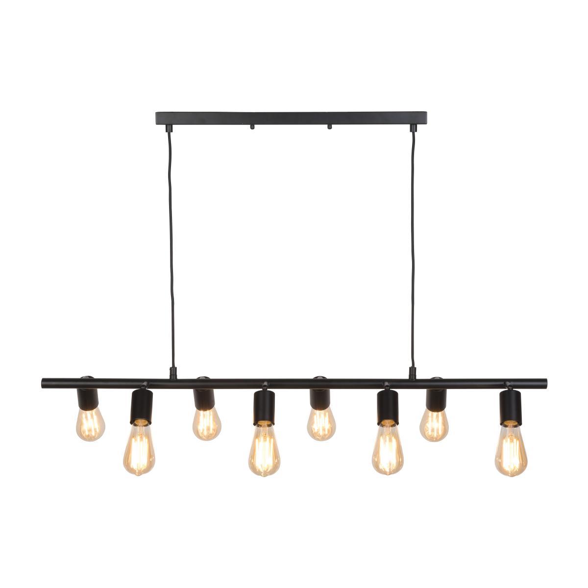 Miami Pendant - / 8 adjustable sockets - L 105 cm by It's about Romi Black – image 1