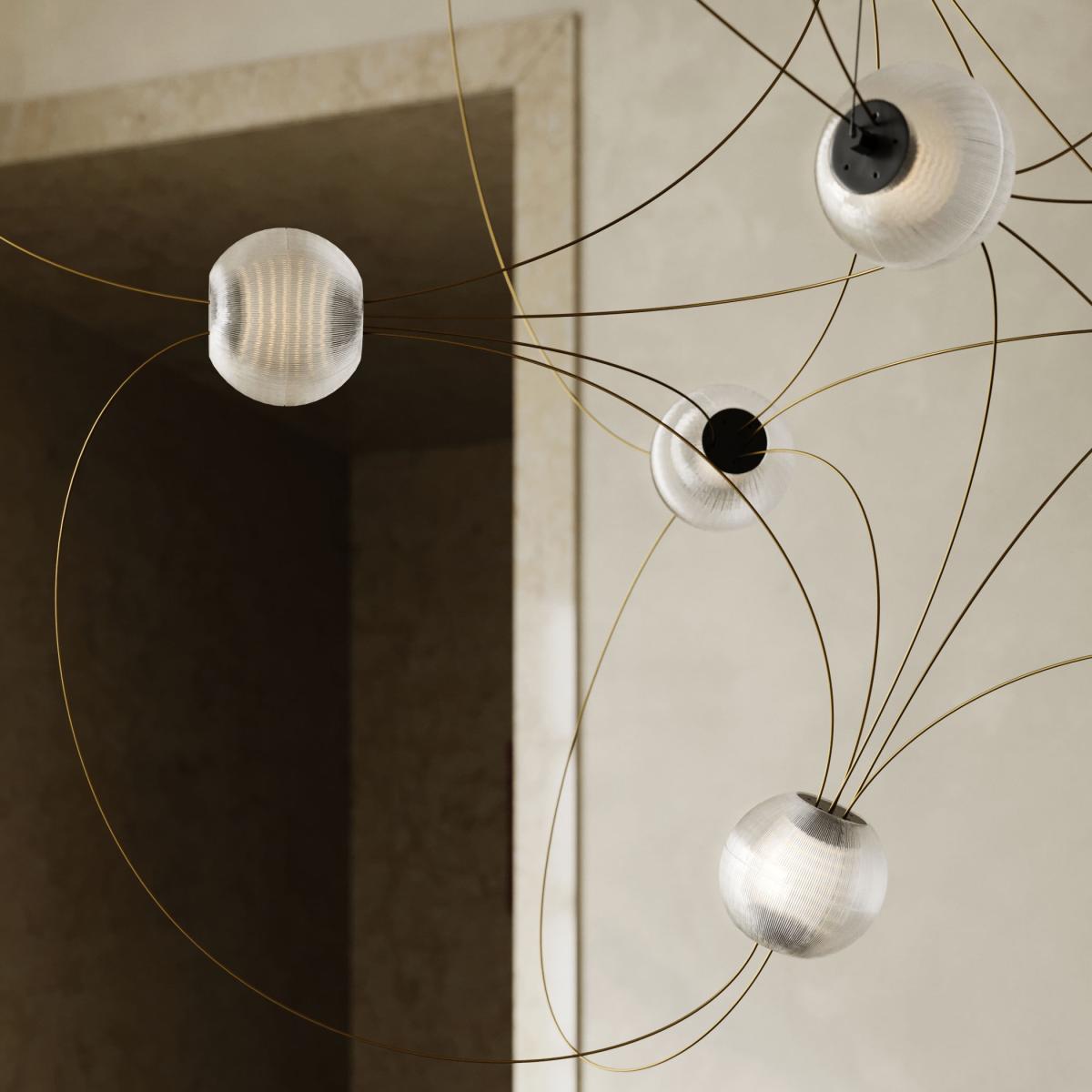 Munari 10 Pendant metal gold / LED - 120 x 90 x H 83 cm - DCW éditions – image 4