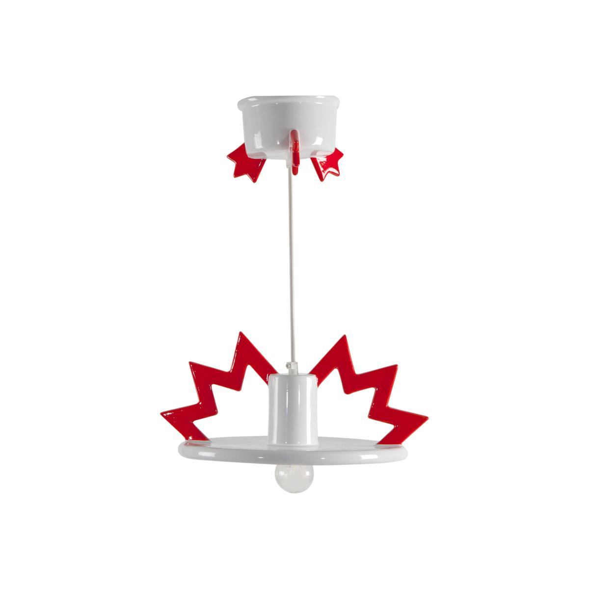 Santa Fe Pendant by Memphis Milano White/Red