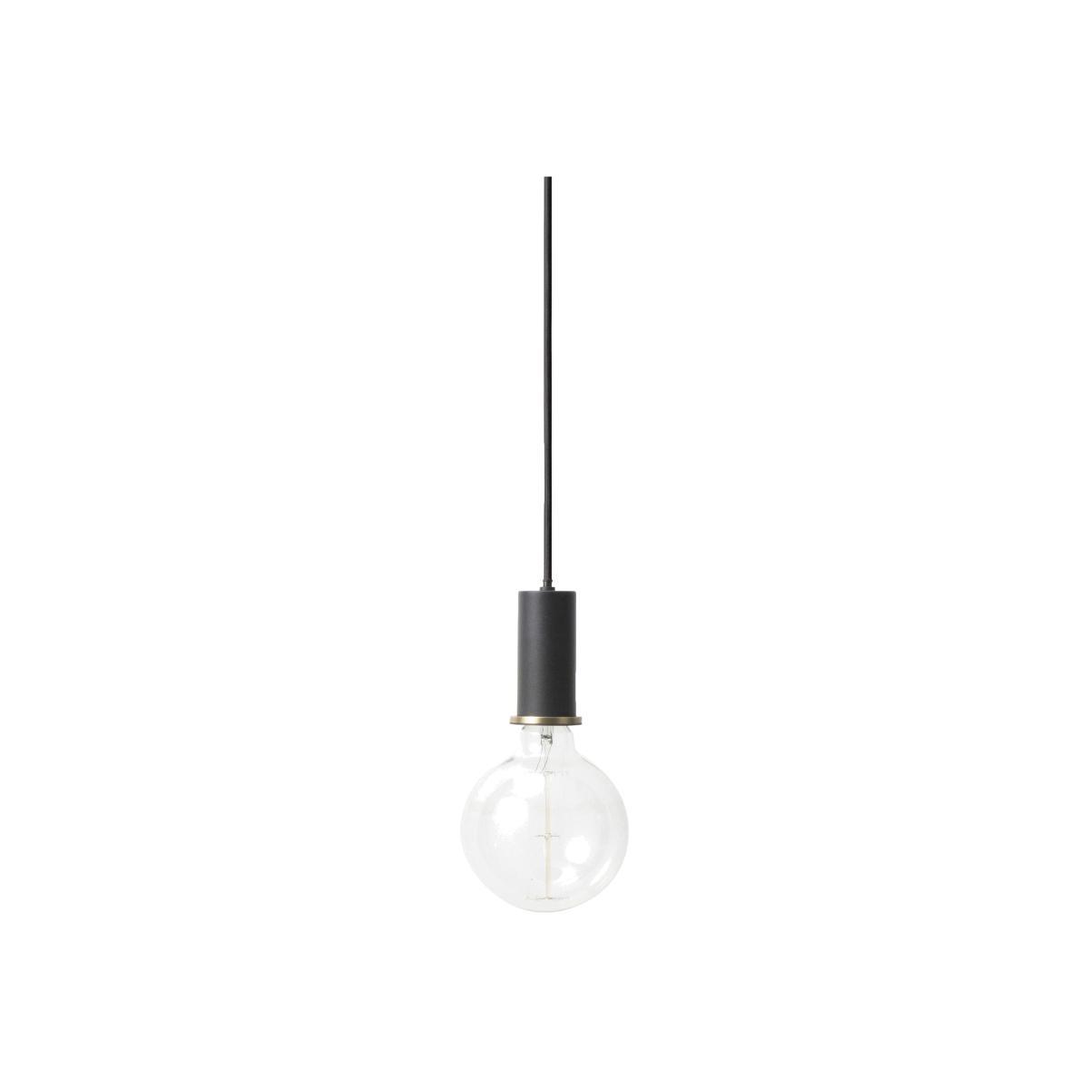 Socket Low Pendant - Set wire + socket + canopy by Ferm Living Black – image 1