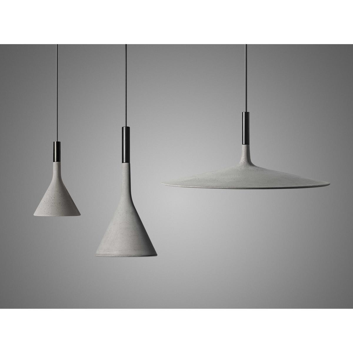 Aplomb Large Pendant - LED Cement / Ø 45 x H 20 cm by Foscarini White – image 3