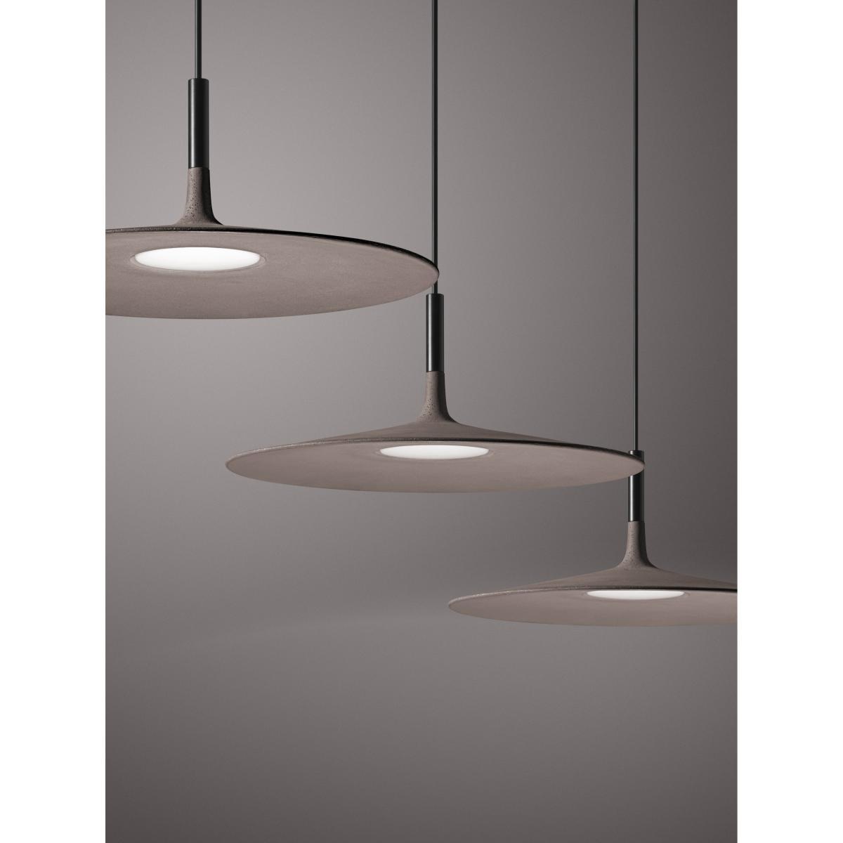 Aplomb Large Pendant - LED Cement / Ø 45 x H 20 cm by Foscarini White – image 5
