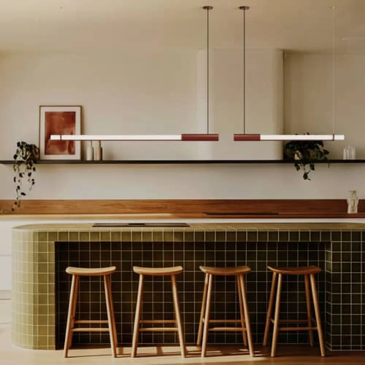 In Fine LED Pendant glass red / L 105 cm - DCW éditions – image 3