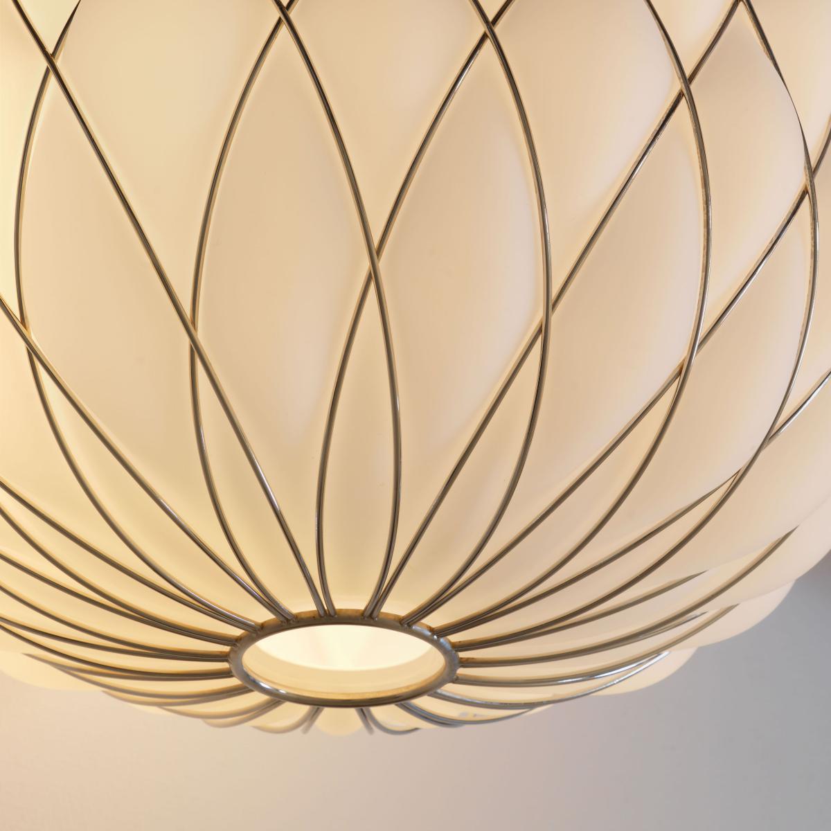 Pinecone Pendant - H 52 cm - Glass & metal mesh by Fontana Arte White – image 3
