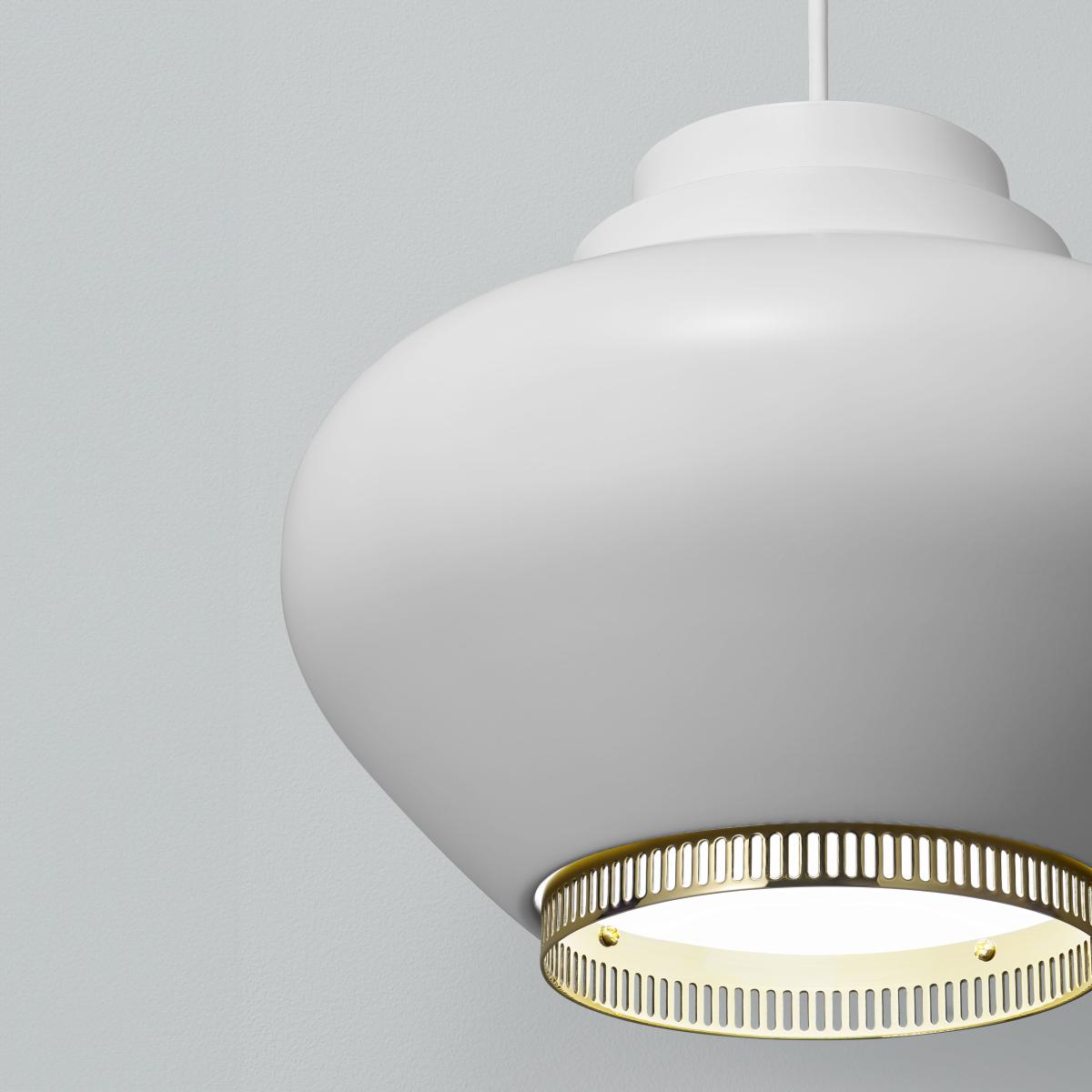 A333 Pendant metal white / Alvar Aalto, 1950's - ARTEK – image 3