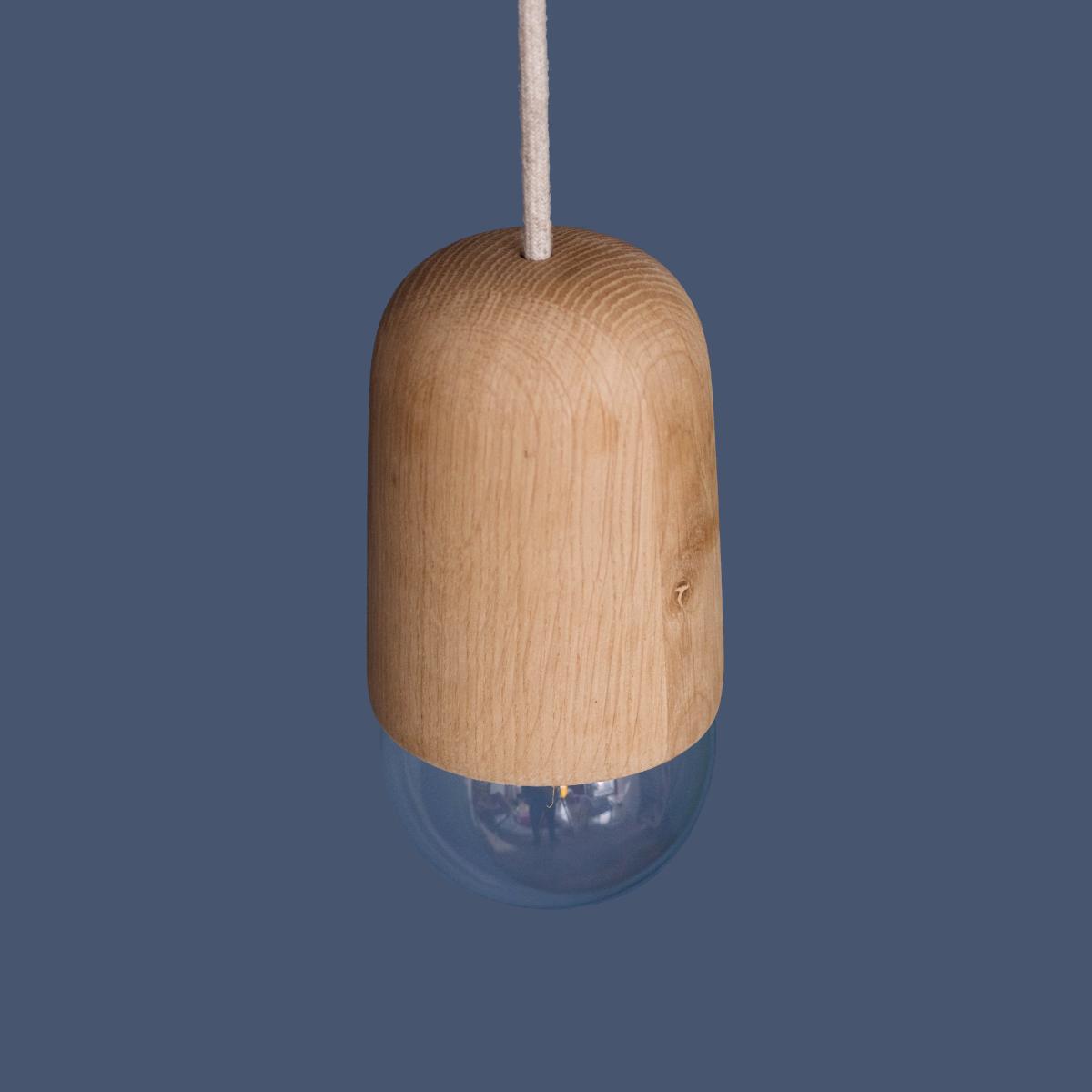 Luce Medium Pendant - Oak - LED - H 18 cm by Hartô Natural wood – image 2