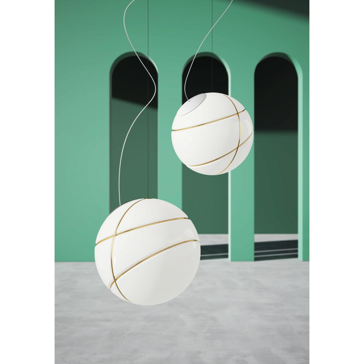 Armilla Pendant - / Ø 36 cm - Glass by Fabbian White – image 5