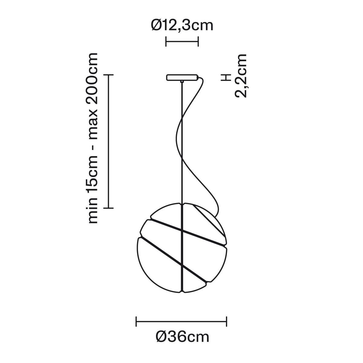 Armilla Pendant - / Ø 36 cm - Glass by Fabbian White – image 7
