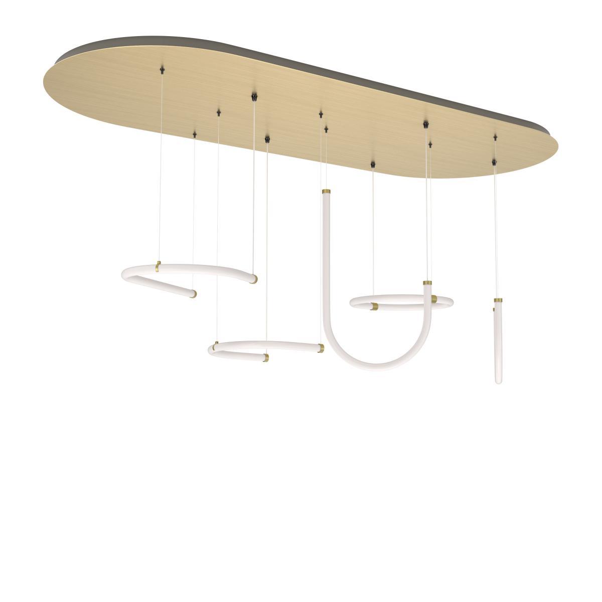 Unseen LED Pendant - / 5 elements - 180 x 73 cm by Petite Friture White – image 2